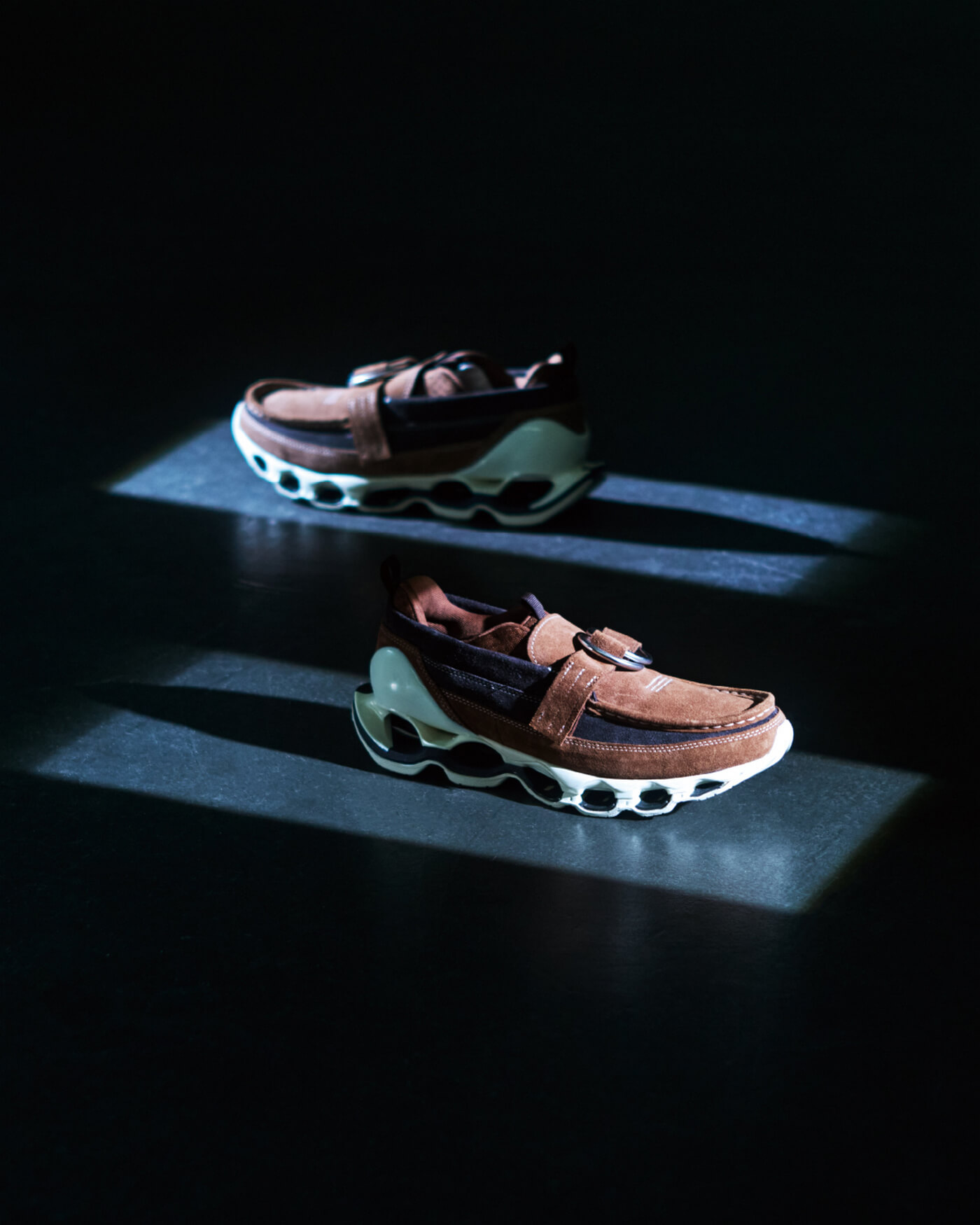 Mizuno translates Wave Prophecy into a Moccasin Silhouette